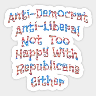 Funny Anti Political Design Sticker